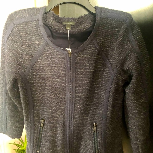 Ann Taylor Tweed jacket with 3/4 sleeves - Picture 1 of 4